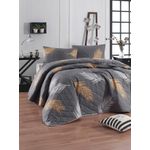 Casa si Gradina - Textile si covoare - Lenjerii de pat - Seturi de lenjerie - Set cuvertura de pat single, L'essentiel Maison, auriu gri, 180x225 cm, 100% bumbac ranforsat - Infinity.ro