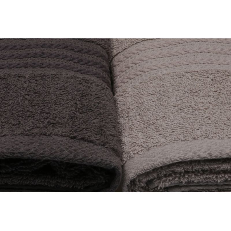 Casa si Gradina - Textile si covoare - Textile baie - Prosoape - Set prosoape de mana, L'essentiel Maison, alb, gri, gri inchis, negru, 50x90 cm, 100% bumbac, set 4 bucati - Infinity.ro