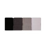 Casa si Gradina - Textile si covoare - Textile baie - Prosoape - Set prosoape de mana, L'essentiel Maison, alb, gri, gri inchis, negru, 50x90 cm, 100% bumbac, set 4 bucati - Infinity.ro