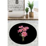 Casa si Gradina - Textile si covoare - Covoare - Covorase baie - Covoras de baie, L'essentiel Maison, negru roz verde, 120 cm, 100% poliester, antiderapant - Infinity.ro