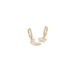 Fashion, accesorii si bijuterii - Femei - Bijuterii femei - Cercei femei - Cercei, Heliophilia, femei, auriu, metal, zirconiu, diametru 14,6 mm - Infinity.ro
