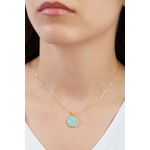 Fashion, accesorii si bijuterii - Femei - Bijuterii femei - Pandantive femei - Colier metalic, Heliophilia, auriu, lungime lant 40+5 cm, 410ELK1611 - Infinity.ro