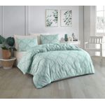 Casa si Gradina - Textile si covoare - Lenjerii de pat - Seturi de lenjerie - Set lenjerie de pat dublu, L'essentiel Maison, verde apa, 200x220 cm, 65% bumbac 35% poliester - Infinity.ro