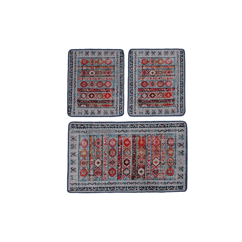Casa si Gradina - Textile si covoare - Covoare - Covorase baie - Set covorase de baie, L'essentiel Maison, multicolor, 60x100 cm, 50x60 cm, 100% poliester, antiderapant, 359CHL5335 - Infinity.ro