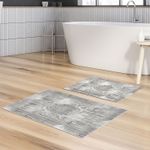 Casa si Gradina - Textile si covoare - Covoare - Covorase baie - Set covorase de baie, L'essentiel Maison, multicolor, 50x60 cm si 60x100 cm, 100% poliester, antiderapant, antibacterian, 299ANR1596 - Infinity.ro