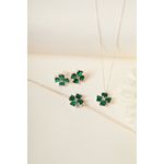 Fashion, accesorii si bijuterii - Femei - Bijuterii femei - Coliere femei - Set colier, bratara si cercei, Heliophilia, argint 925, verde, one size - Infinity.ro