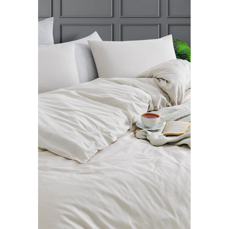 Casa si Gradina - Textile si covoare - Lenjerii de pat - Seturi de lenjerie - Set lenjerie de pat, L'essentiel Maison, bej, 200x220 cm, bumbac poliester - Infinity.ro