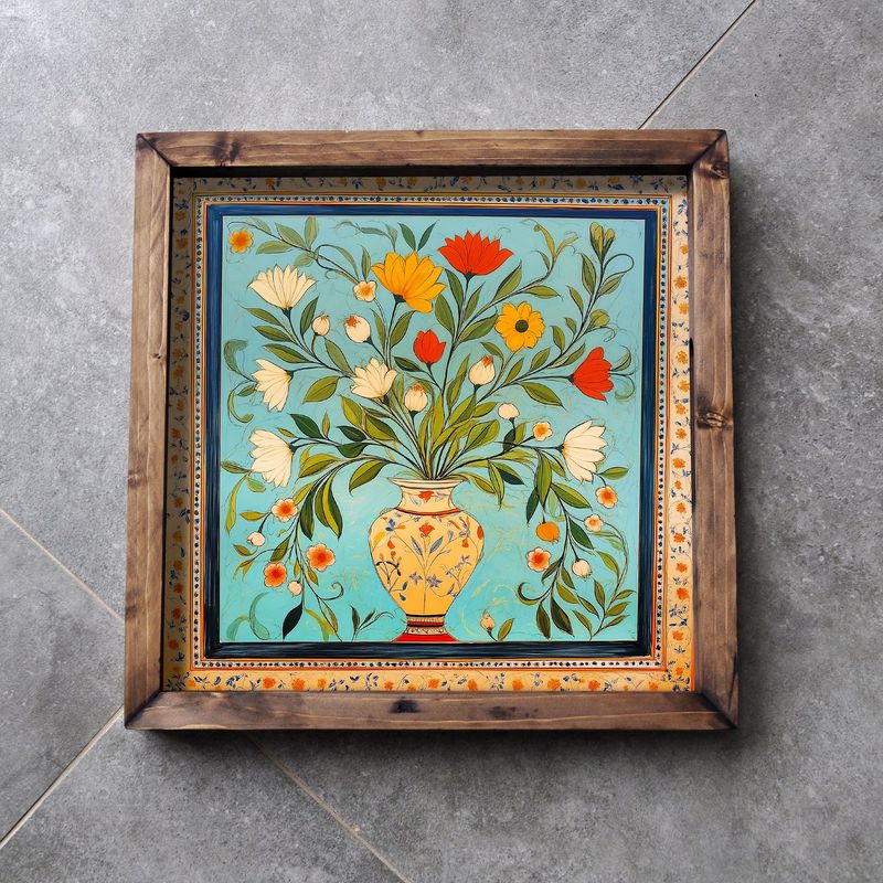 Casa si Gradina - Bucatarie si vesela - Ustensile bucatarie - Tavi servire - Tava de servire, Aberto Design, lemn masiv, multicolor, 35x35x4 cm, 799EVL1158 - Infinity.ro