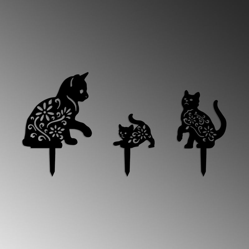 Casa si Gradina - Gradina si terasa - Decoratiuni exterior - Ornamente gradina - Obiect decorativ, Aberto Design, metal, negru, 40x36 cm, 18x22 cm, 30x26 cm - Infinity.ro