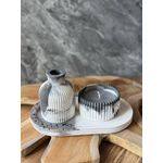 Casa si Gradina - Decoratiuni - Aromaterapie si lumanari - Lumanari si candele - Set lumanari decorative, Aberto Design, beton, gri si alb, 3 piese, 447FLD1136 - Infinity.ro