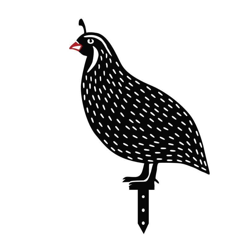 Casa si Gradina - Gradina si terasa - Decoratiuni exterior - Ornamente gradina - Set decorativ de prepelite pentru gradina, Aberto Design, metal, negru, 21x25 cm - Infinity.ro