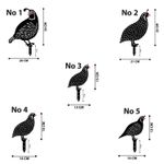 Casa si Gradina - Gradina si terasa - Decoratiuni exterior - Ornamente gradina - Set decorativ de prepelite pentru gradina, Aberto Design, metal, negru, 21x25 cm - Infinity.ro