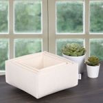 Casa si Gradina - Mobilier - Organizare si depozitare - Cutii depozitare - Set cutii depozitare birou, Aberto Design, 100% fetru, crem, 22.5x22.5x10 cm, 18x18x10 cm, 14x14x10 cm - Infinity.ro