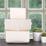 Casa si Gradina - Mobilier - Organizare si depozitare - Cutii depozitare - Set cutii depozitare birou, Aberto Design, 100% fetru, crem, 22.5x22.5x10 cm, 18x18x10 cm, 14x14x10 cm - Infinity.ro