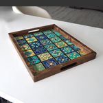 Casa si Gradina - Bucatarie si vesela - Ustensile bucatarie - Tavi servire - Tava servire, Aberto Design, lemn masiv, multicolor, 48x38x4 cm, 799EVL1131 - Infinity.ro