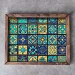 Casa si Gradina - Bucatarie si vesela - Ustensile bucatarie - Tavi servire - Tava servire, Aberto Design, lemn masiv, multicolor, 48x38x4 cm, 799EVL1131 - Infinity.ro