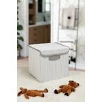 Casa si Gradina - Mobilier - Organizare si depozitare - Cutii depozitare - Cutie depozitare, Aberto Design, poliester si bumbac, gri, 30x30x30 cm, 488PRN1204 - Infinity.ro