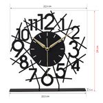 Casa si Gradina - Decoratiuni - Ceasuri - Ceas decorativ, Aberto Design, metal, negru, 25x23 cm, mecanism silentios - Infinity.ro