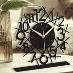 Casa si Gradina - Decoratiuni - Ceasuri - Ceas decorativ, Aberto Design, metal, negru, 25x23 cm, mecanism silentios - Infinity.ro