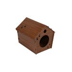 Petshop - Accesorii petshop - Culcusuri si custi - Culcusuri si saltele - Casuta pentru pisici, Aberto Design, mdf, nuc, 43x40x38 cm - Infinity.ro