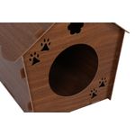 Petshop - Accesorii petshop - Culcusuri si custi - Culcusuri si saltele - Casuta pentru pisici, Aberto Design, mdf, nuc, 43x40x38 cm - Infinity.ro