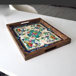 Casa si Gradina - Bucatarie si vesela - Ustensile bucatarie - Tavi servire - Tava de servire, Aberto Design, lemn masiv, multicolor, 48x38x4 cm, 799EVL1122 - Infinity.ro