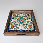 Casa si Gradina - Bucatarie si vesela - Ustensile bucatarie - Tavi servire - Tava de servire, Aberto Design, lemn masiv, multicolor, 48x38x4 cm, 799EVL1122 - Infinity.ro