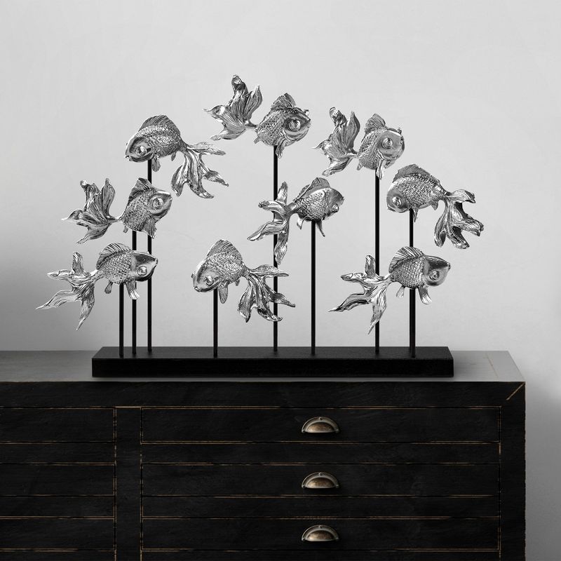 Casa si Gradina - Decoratiuni - Obiecte decorative - Accesorii decorative - Obiect decorativ, Aberto Design, poliester, argintiu, 42x28x10 cm - Infinity.ro