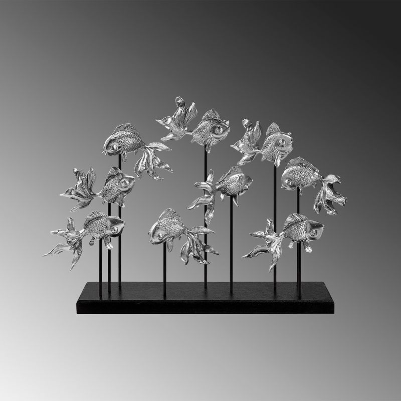 Casa si Gradina - Decoratiuni - Obiecte decorative - Accesorii decorative - Obiect decorativ, Aberto Design, poliester, argintiu, 42x28x10 cm - Infinity.ro