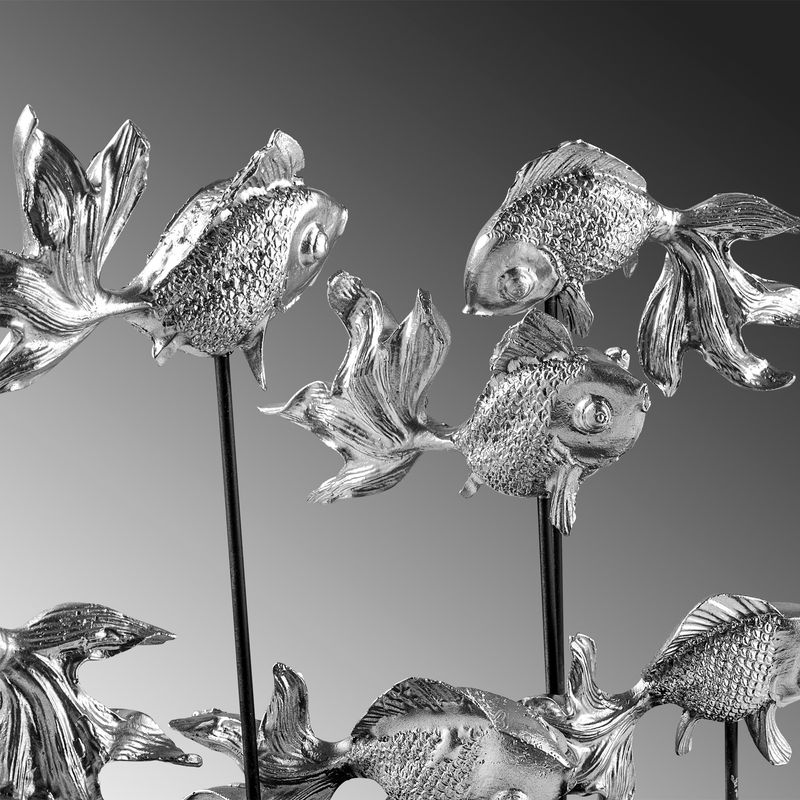 Casa si Gradina - Decoratiuni - Obiecte decorative - Accesorii decorative - Obiect decorativ, Aberto Design, poliester, argintiu, 42x28x10 cm - Infinity.ro