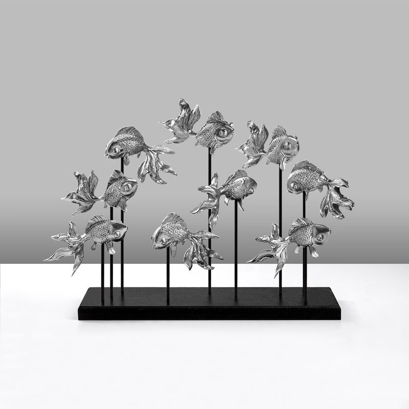 Casa si Gradina - Decoratiuni - Obiecte decorative - Accesorii decorative - Obiect decorativ, Aberto Design, poliester, argintiu, 42x28x10 cm - Infinity.ro