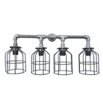 Casa si Gradina - Corpuri si surse de iluminat - Plafoniere, aplice si spoturi - Plafoniera, Opviq, teava fier, negru, 67x30x17 cm - Infinity.ro