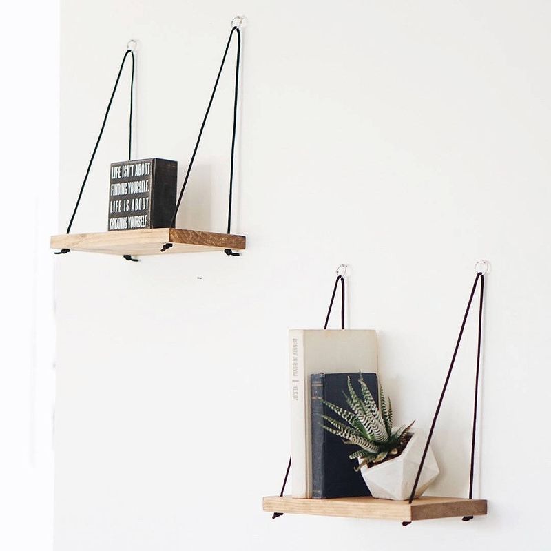 Casa si Gradina - Mobilier - Biblioteci si rafturi - Rafturi - Raft de perete, Hanah Home, lemn de molid, nuc, 40x50x13 cm, set 2 bucati - Infinity.ro