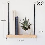 Casa si Gradina - Mobilier - Biblioteci si rafturi - Rafturi - Raft de perete, Hanah Home, lemn de molid, nuc, 40x50x13 cm, set 2 bucati - Infinity.ro