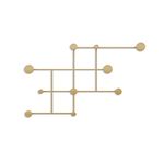 Casa si Gradina - Mobilier - Organizare si depozitare - Cuiere - Cuiere de perete, Wallxpert, metal, auriu, 112x64x10 cm - Infinity.ro