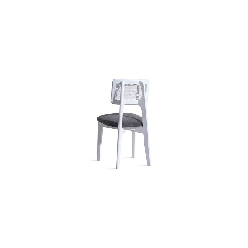 Casa si Gradina - Mobilier - Scaune si fotolii - Scaune - Scaun, Hanah Home, lemn de fag, stofa teddy, alb, 45x46x81 cm - Infinity.ro