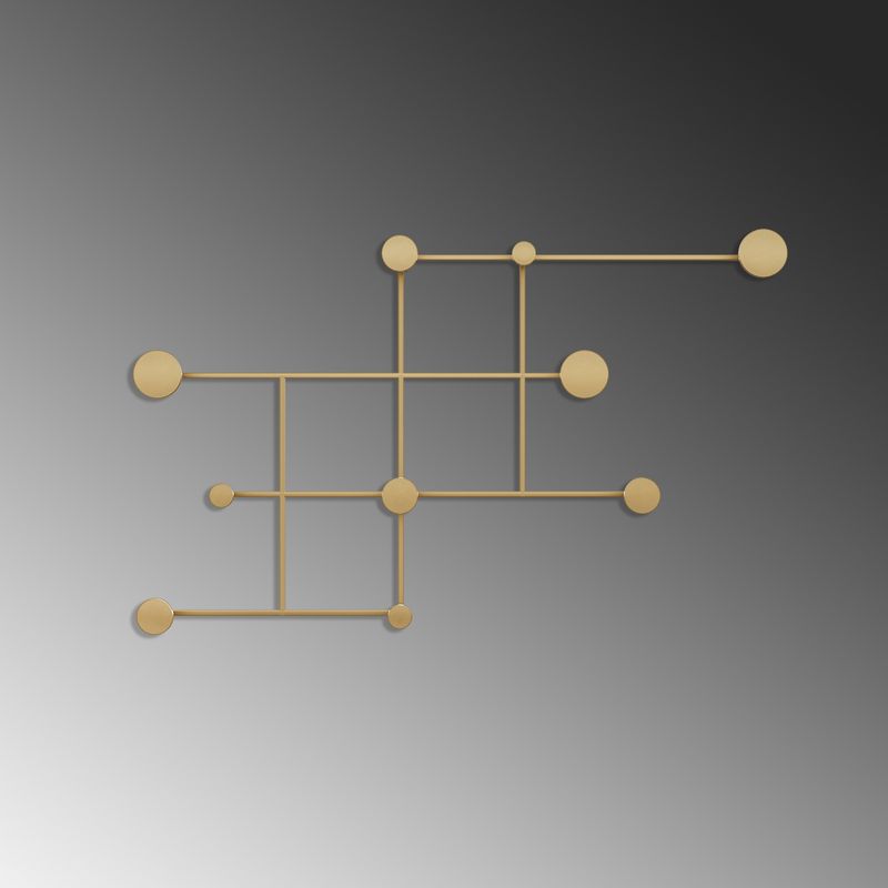 Casa si Gradina - Mobilier - Organizare si depozitare - Cuiere - Cuiere de perete, Wallxpert, metal, auriu, 112x64x10 cm - Infinity.ro