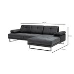 Casa si Gradina - Mobilier - Canapele si coltare - Coltare - Coltar, Hanah Home, lemn fag si pal, antracit, 274x174x83 cm - Infinity.ro