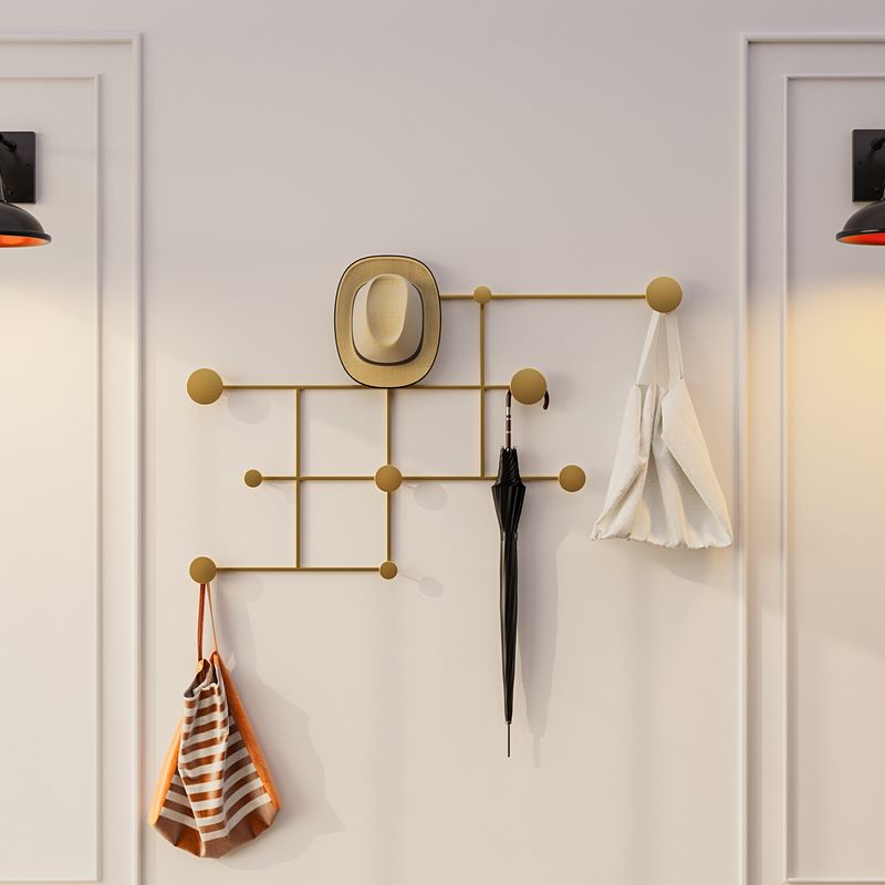 Casa si Gradina - Mobilier - Organizare si depozitare - Cuiere - Cuiere de perete, Wallxpert, metal, auriu, 112x64x10 cm - Infinity.ro