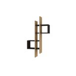 Casa si Gradina - Mobilier - Biblioteci si rafturi - Etajere - Etajera de perete, Hanah Home, panou aglomerat melaminat, stejar safir si antracit, 53.8x19.6x108 cm - Infinity.ro