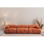 Casa si Gradina - Mobilier - Canapele si coltare - Canapele - Canapea 3 locuri, Atelier Del Sofa, lemn de fag si pal, portocaliu, 290x95x75 cm - Infinity.ro