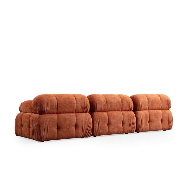 Casa si Gradina - Mobilier - Canapele si coltare - Canapele - Canapea 3 locuri, Atelier Del Sofa, lemn de fag si pal, portocaliu, 290x95x75 cm - Infinity.ro