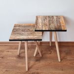 Casa si Gradina - Mobilier - Mese si birouri - Masute de cafea - Set masute cuib, Hanah Home, mdf, maro camel, 35x35x47 cm - Infinity.ro