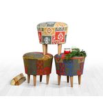 Casa si Gradina - Mobilier - Scaune si fotolii - Tabureti - Taburet, Atelier Del Sofa, poliester, multicolor, 42x42x42 cm - Infinity.ro