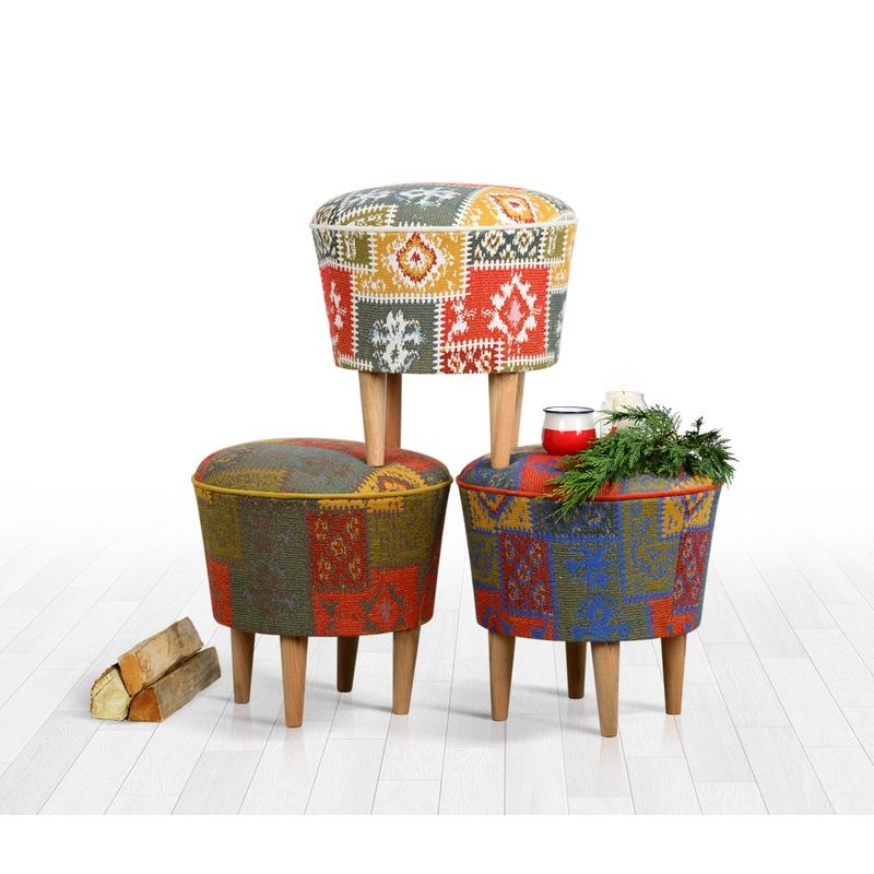 Casa si Gradina - Mobilier - Scaune si fotolii - Tabureti - Taburet, Atelier Del Sofa, poliester, multicolor, 42x42x42 cm - Infinity.ro