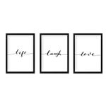 Casa si Gradina - Decoratiuni - Tablouri - Set tablouri decorative cu rama, Wallxpert, mdf, multicolor, 24x29 cm, 3 bucati - Infinity.ro