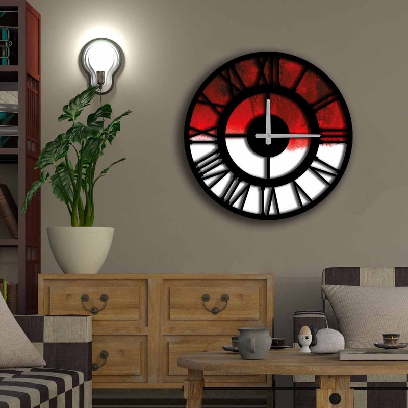 Casa si Gradina - Decoratiuni - Ceasuri - Ceas decorativ, Wallxpert, mdf, multicolor, 50 cm diametru, 238HMA6319 - Infinity.ro