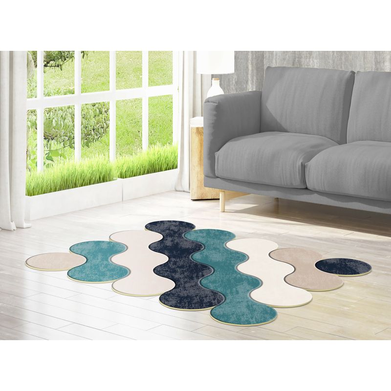 Casa si Gradina - Textile si covoare - Covoare - Covoare casa - Covor, Conceptum Hypnose, albastru, 100x160 cm, 100% poliester, antiderapant - Infinity.ro