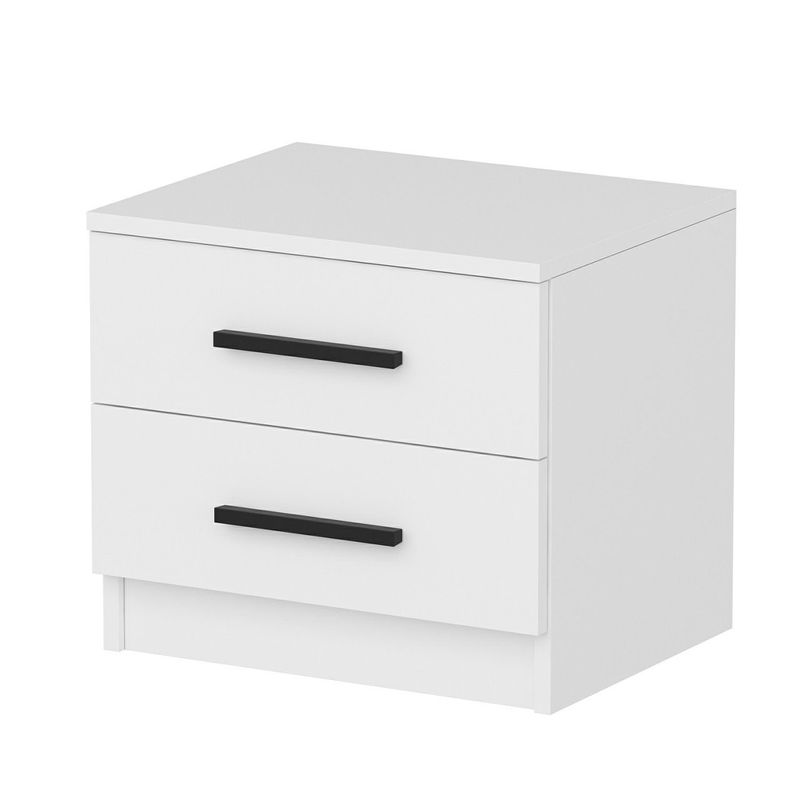 Casa si Gradina - Mobilier - Comode si corpuri - Noptiere - Noptiera, Hanah Home, pal melaminat, alb, 50x47x40 cm - Infinity.ro