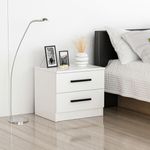 Casa si Gradina - Mobilier - Comode si corpuri - Noptiere - Noptiera, Hanah Home, pal melaminat, alb, 50x47x40 cm - Infinity.ro